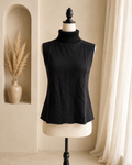 Yukimay New York ärmelloses Rollkragen-Top Schwarz – Gr. M