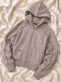 OACE Zip Hoodie / Sweatjacke in Taupe – Gr. S