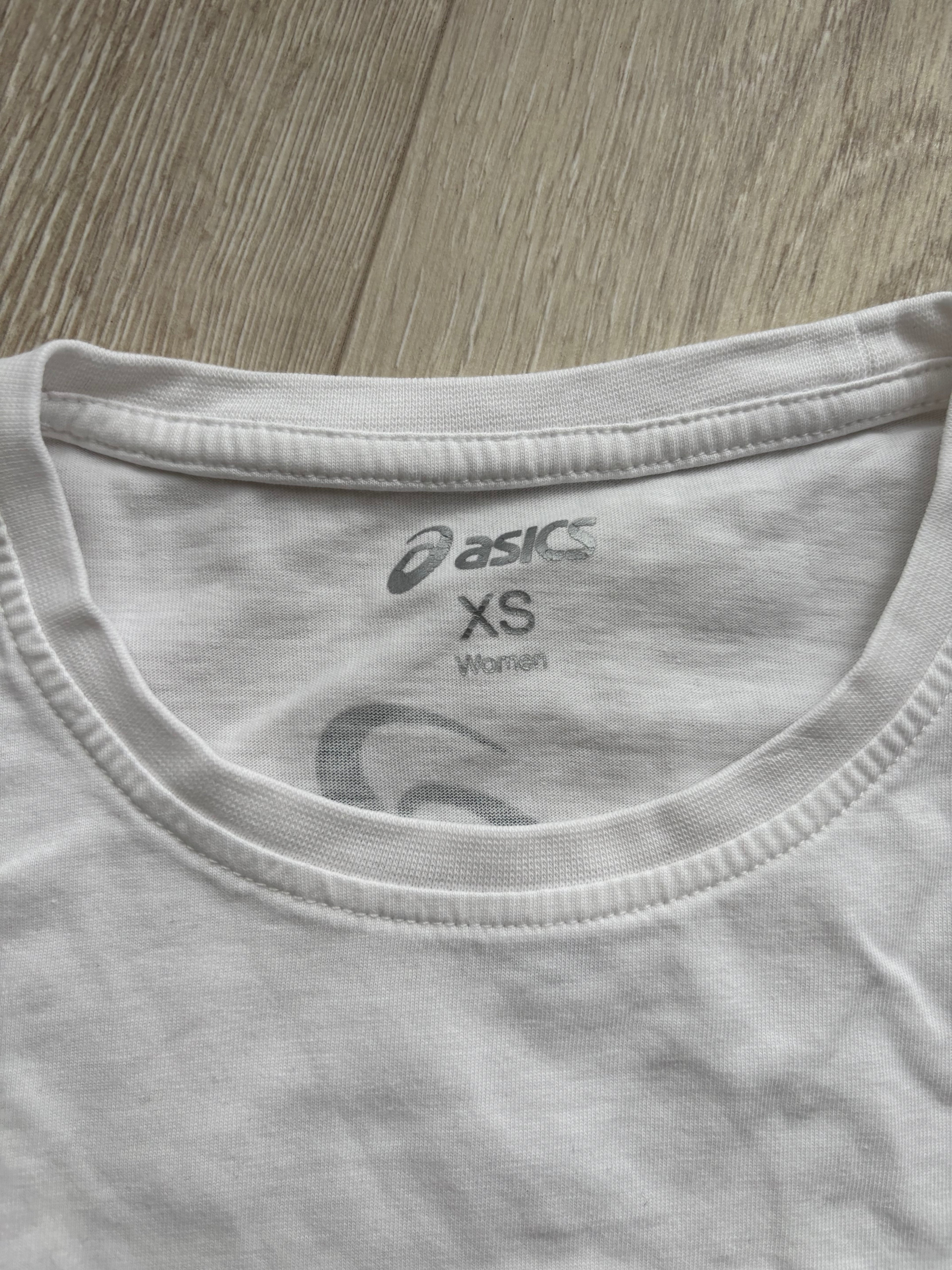 Asics Damen Sportshirt Weiß Laufshirt Funktionsshirt Gr. XS
