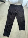 H&M Damen Stoffhose Schwarz Businesshose Straight Fit Gr. 36