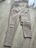 H&M Damen Stoffhose Beige Businesshose Slim Fit Gr. 36