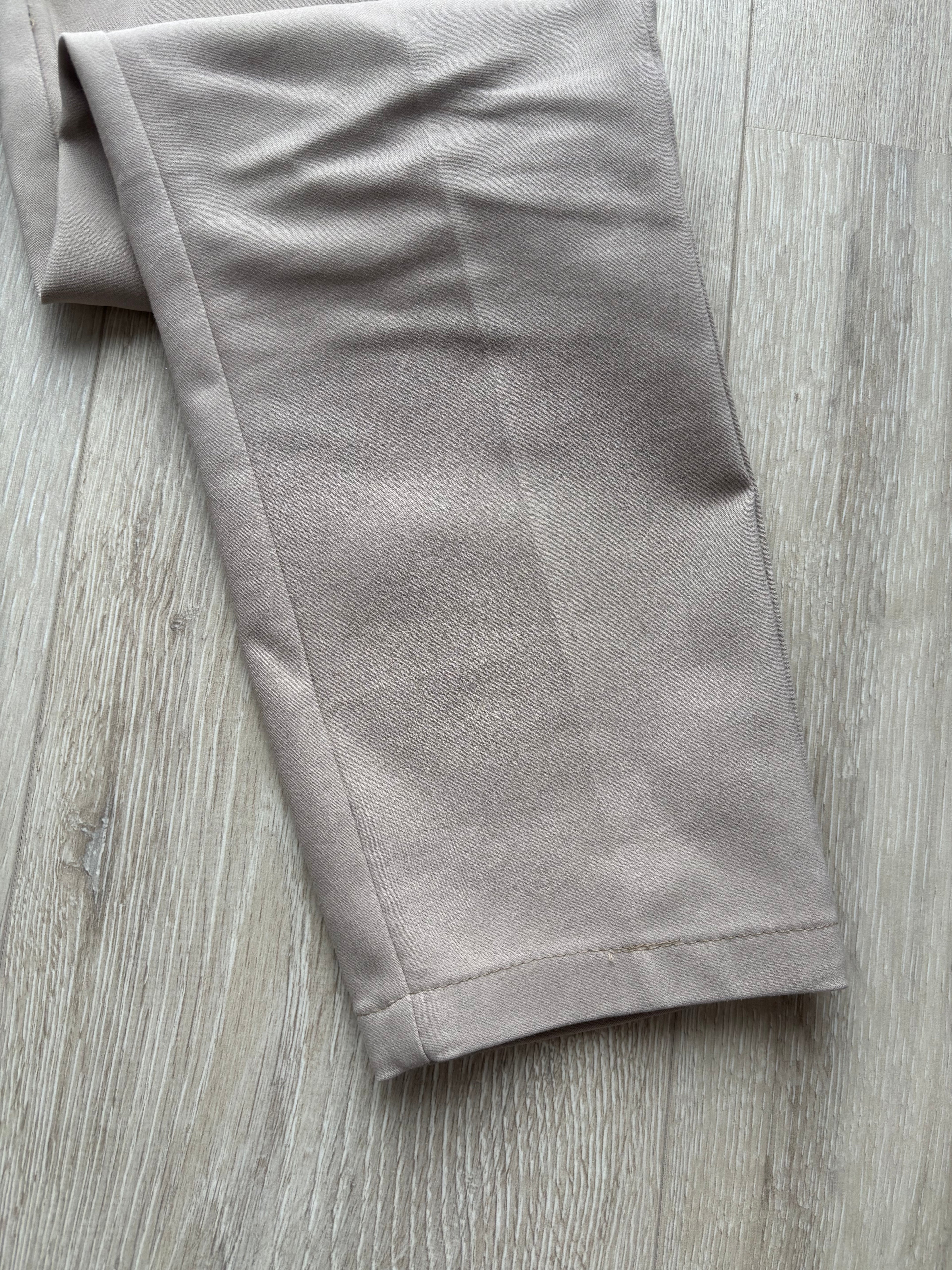 H&M Damen Stoffhose Beige Businesshose Slim Fit Gr. 36