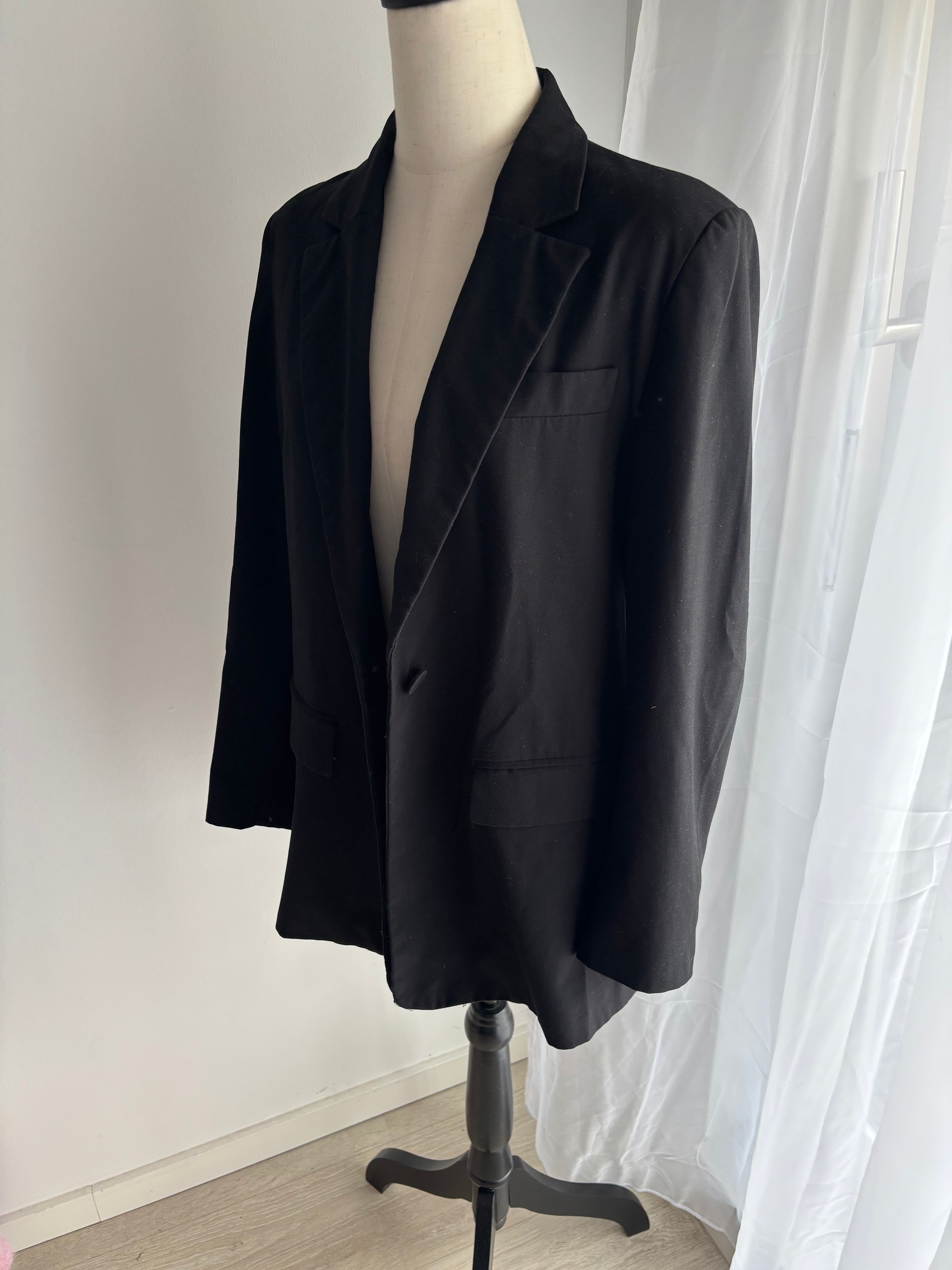 ZARA Basic Damen Blazer Schwarz Klassisch Business Casual Gr. XS