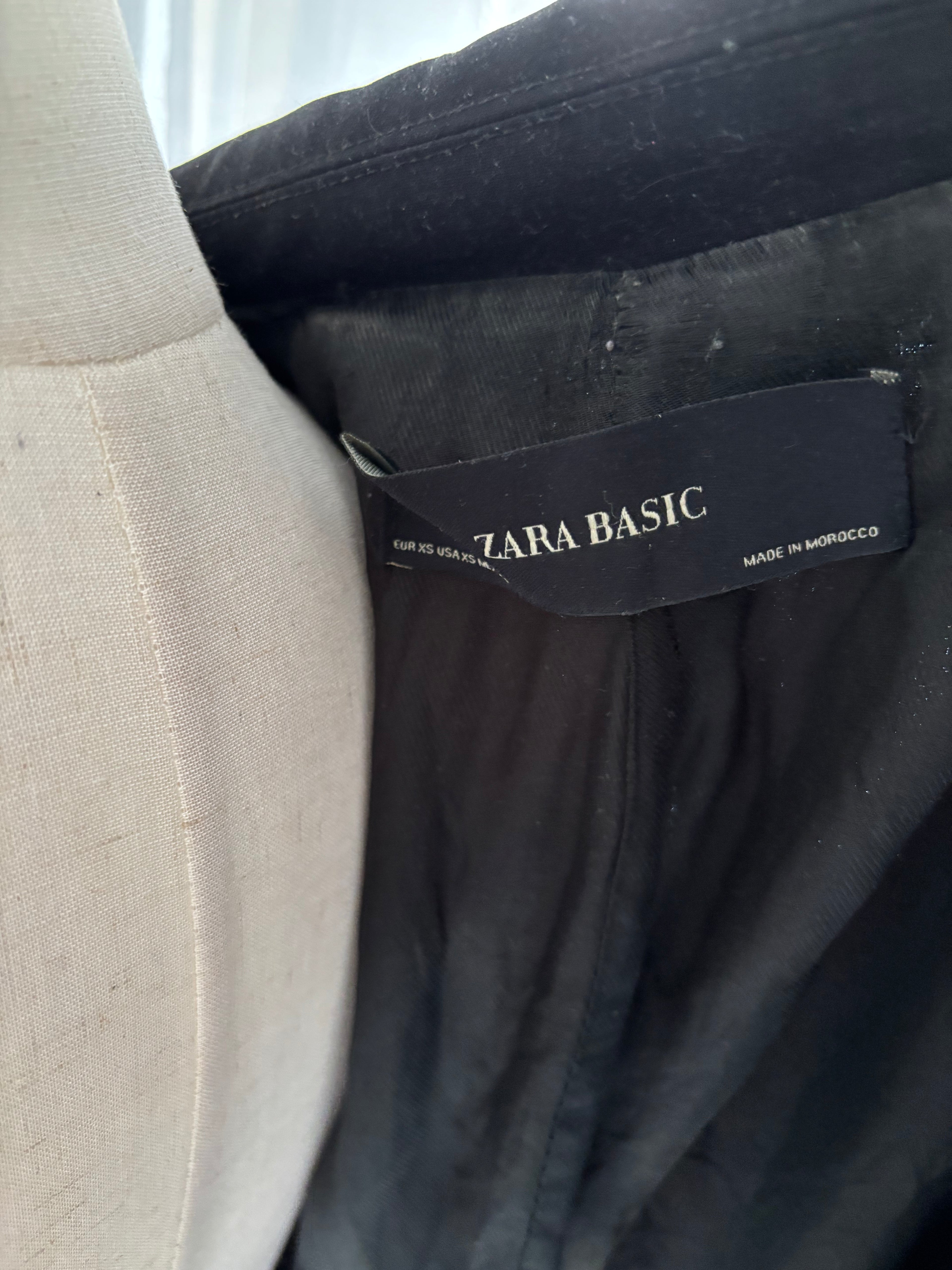 ZARA Basic Damen Blazer Schwarz Klassisch Business Casual Gr. XS