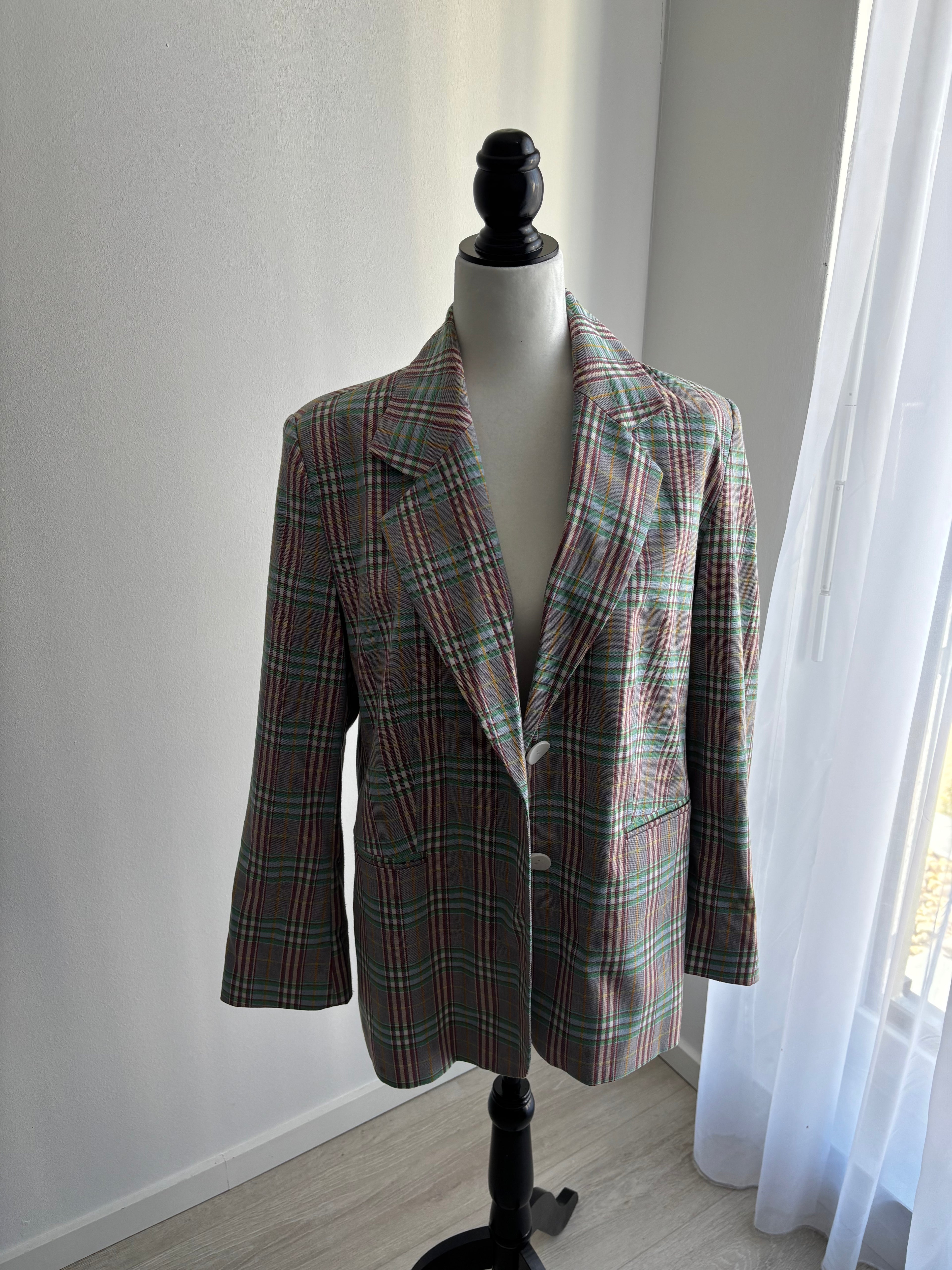 COLLUSION Karierter Oversized Blazer Damen Gr. S | Pastell | Checked