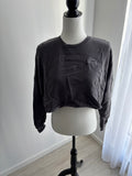 OACE Cropped Sweatshirt Dunkelgrau – Größe S